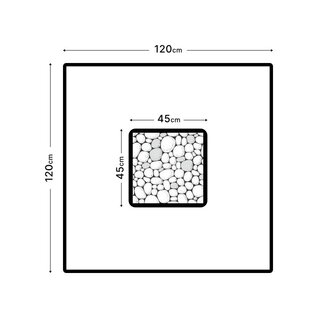 Slava low 120 x 120 cm h 103 cm pour 8 personnes