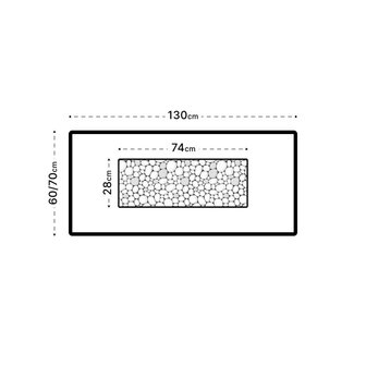 Rafco lounge keizerlijk 130 x 70 cm h 79 cm voor 6 a 8 personen