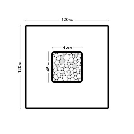 Slava low 120 x 120 cm h 103 cm pour 8 personnes